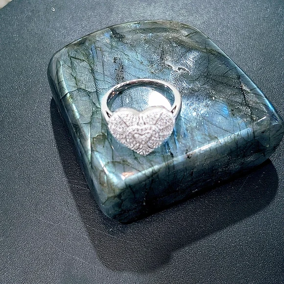 Affinity Diamond Sterling Heart Ring - Picture 11 of 11